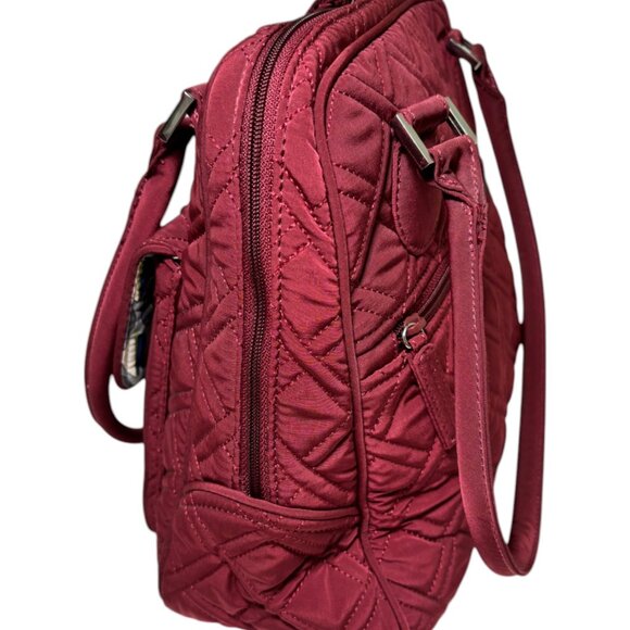 NEW Vera Bradley Raisin Matching Set Turn Lock Satchel Purse Trifold Wallet Gift - Picture 12 of 16